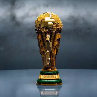 ของเล่นตัวต่อถ้วยรางวัลฟุตบอลเฮอร์คิวลีส คัพ ฟุตบอลโลก โมเดลประกอบ ของสะสมสำหรับแฟนบอล ของขวัญสร้างสรรค์ ของตกแต่ง
