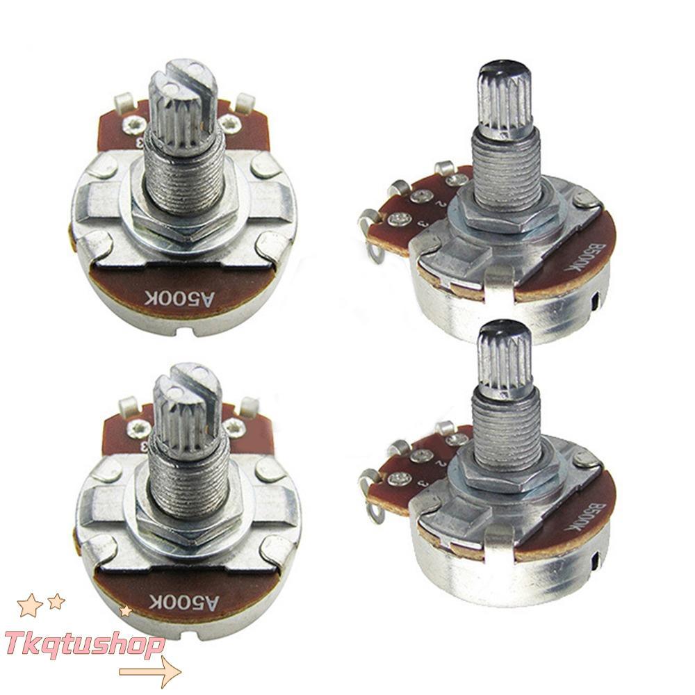 IMIHAN1 Volume Tone Guitarra Pot, A500K/B500K/A250K/B250K โลหะแยกเพลา Linear Taper หม้อ,ปฏิบัติ 18 มม.เงินกีตาร์เพลาชิ้นส่วนกีตาร์ไฟฟ้า