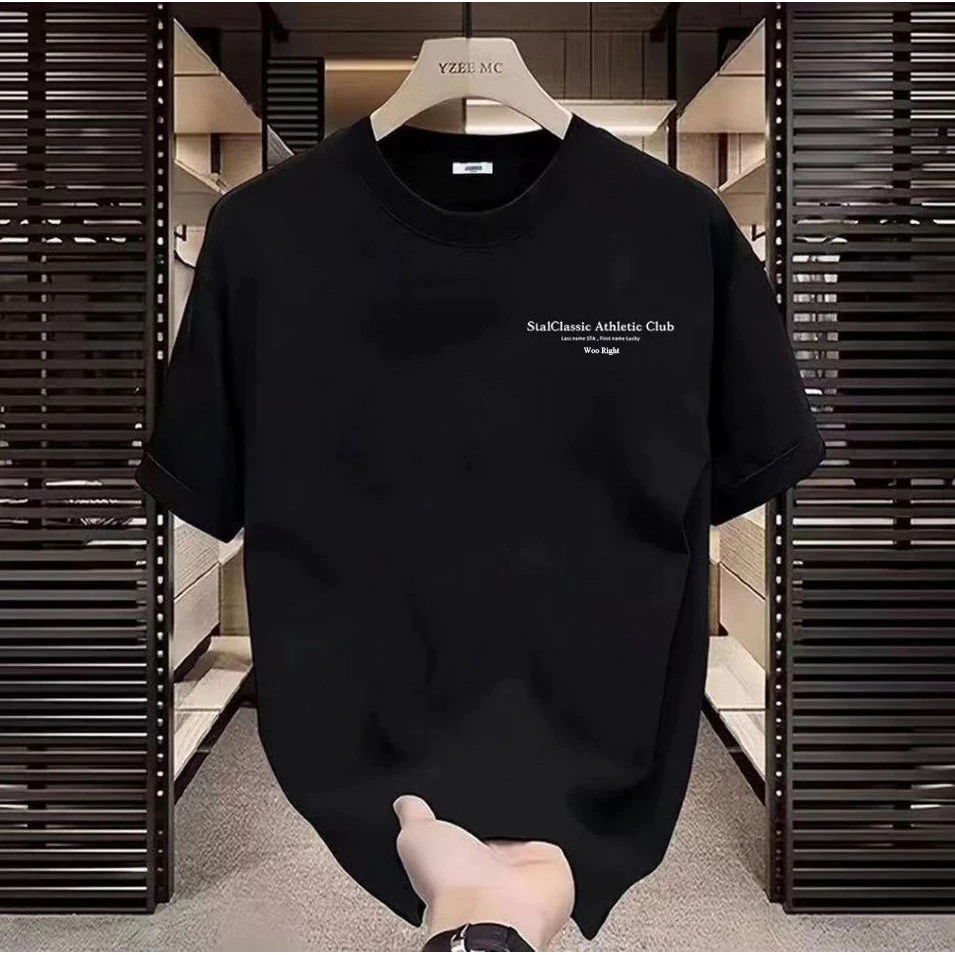 🔥BKK[จัดส่งในกรุงเทพฯ] เสื้อยืดพิมพ์ลายตัวอักษรผู้ชาย ความยาวอนาคต สไตล์ลำลอง เหมาะสำหรับเสื้อผ้า แขนสั้น Man Clothing