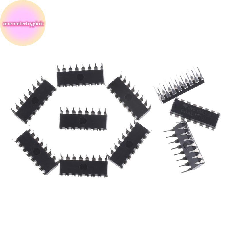 ONEPINK 10PCS CD4017BE 4017 CD4017 Decade Counter Divider IC .