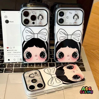 เคสโทรศัพท์รูปสาวน่ารักตากลมโต เหมาะสำหรับ IPhone 17 15 11 13 16 12 14 Pro Max X XR XS Max 7 8 16 15 Plus