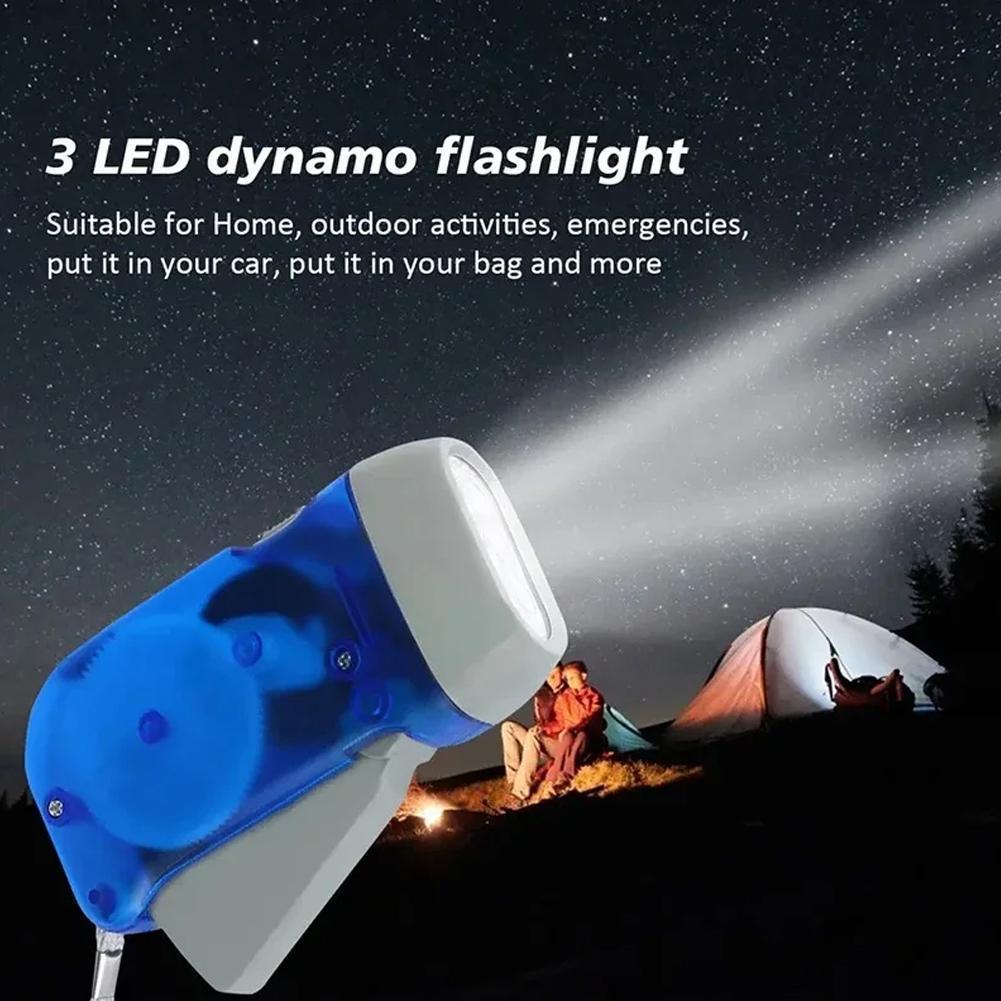 ❦เลนเม❦ มือกด Dynamo Crank Power Wind Up ไฟฉายแบบพกพา Powered T4p0  ❦เลนเม❦