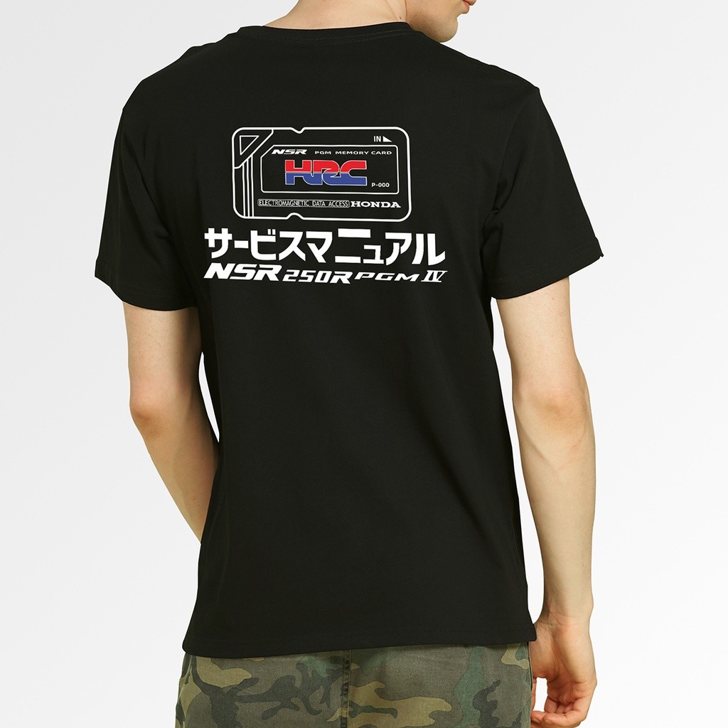 เสื้อยืดพิมพ์ลาย Honda NSR250 Series ผ้าฝ้าย 100% สำหรับผู้ชายและผู้หญิง เสื้อลำลองลายมอเตอร์ไซค์
