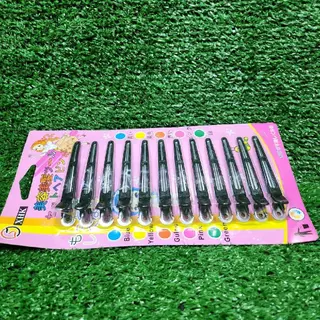 กิ๊บหนีบผม​ ปากเป็ด​ (ยกโหล)12แพค แผงสีชมพู