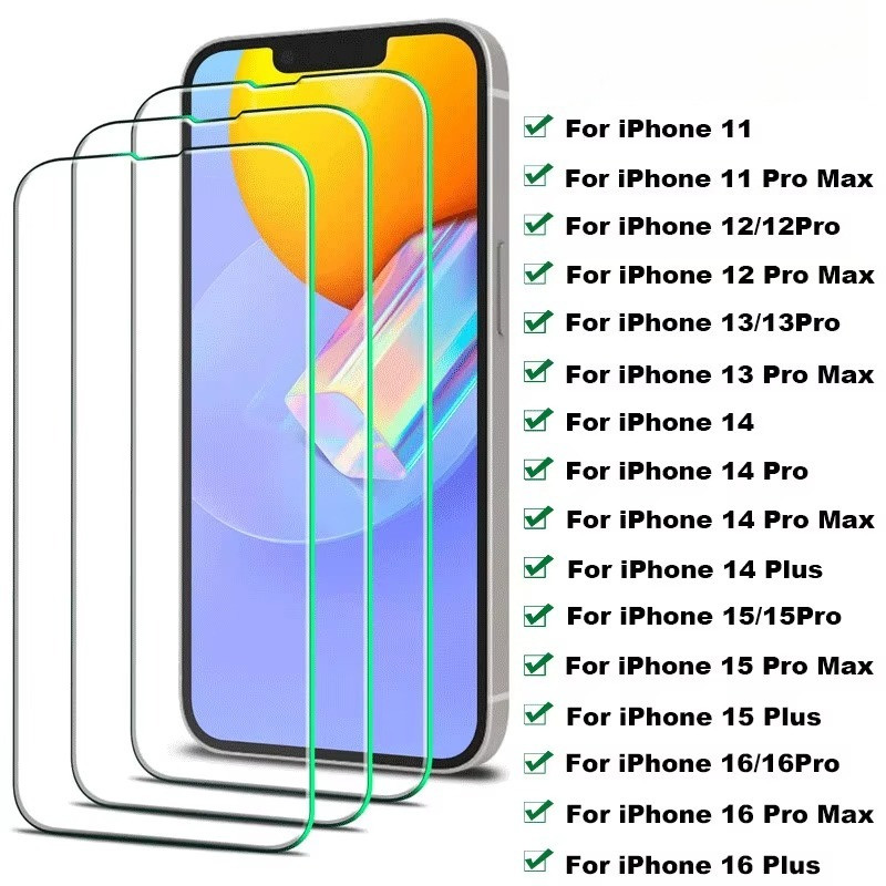 2 in 1 สําหรับ iPhone 17e Air 17 16e 16 Plus Pro Max Anti-Glare ฟิล์มแก้วสําหรับ iPhone 15 14 Plus P