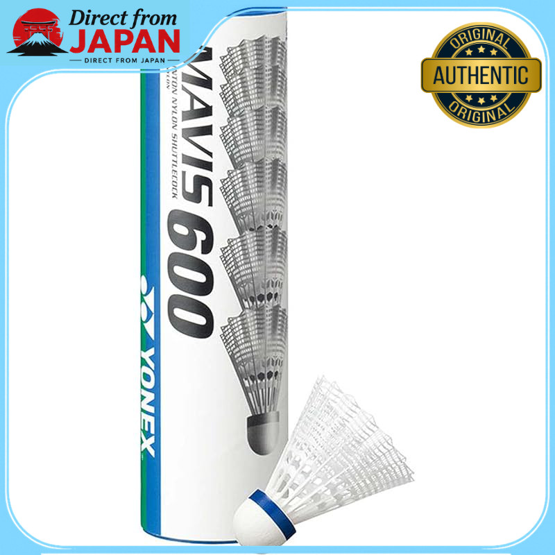 YONEX Nylon Shuttlecock Mavis 600P - 6 Pack (Size S, M, L, O, XO)