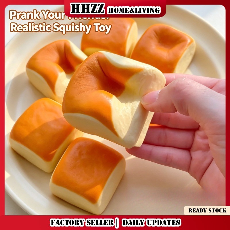 1 ชิ้น Smooth Golden Crust Hy ขนมปังบีบของเล่นขนาดกระเป๋าความวิตกกังวลบรรเทา Sensory ของเล่น