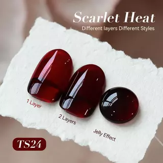 【Local】BORN PRETTY 15ml Scarlet ความร้อน Jelly Gel ยาทาเล็บสีแดงกึ่งโปร่งใส อุปกรณ์ Soak off UV LED เคลือบเงา