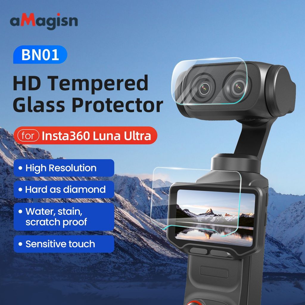 สําหรับ Insta360 Luna Ultra กระจกนิรภัยเลนส์ป้องกันหน้าจอ Insta360 Luna อุปกรณ์เสริมกล้อง