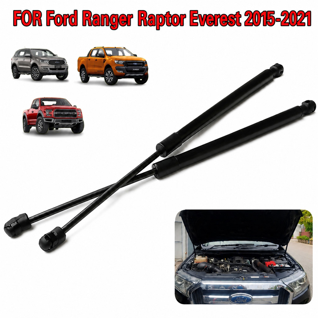 โช้คค้ำฝากระโปรงหน้า 1 คู่ สำหรับ Ford Ranger/Raptor/Everest ปี 2015-2021 เปลี่ยนแทนของเดิมได้โดยตรง