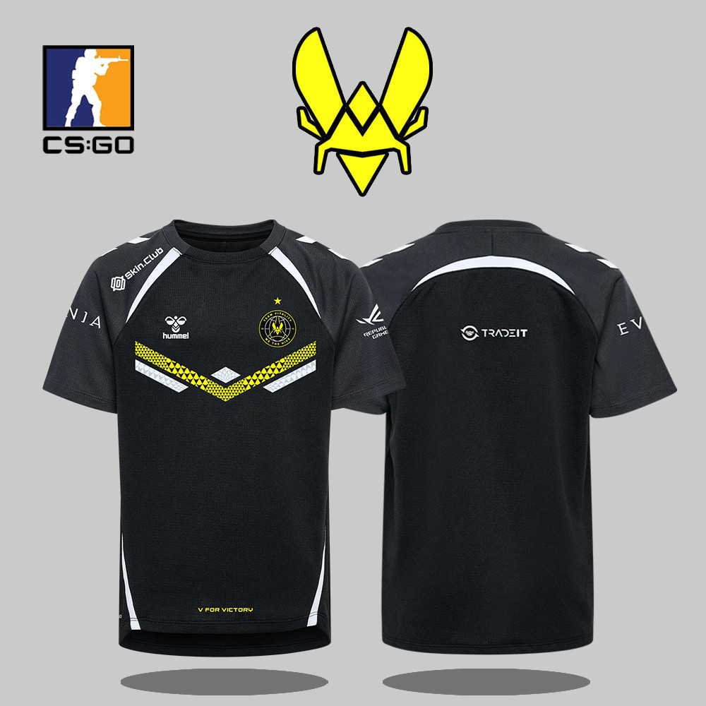 ยอดนิยม CS2 Team Vitality 3D พิมพ์ Quick Dry Breathable ขนาดใหญ่เสื้อลําลอง