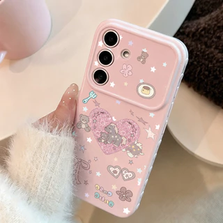 Heart Bear เคส For Samsung A57 A17 A07 A27 A06 A16 A35 A36 A56 A54 A37 A05 A55 A12 A13 A05S เคสโทรศัพท์ เคสมือถือ Case