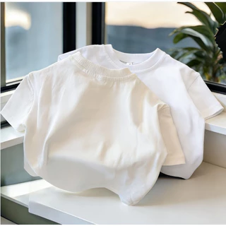 【จัดส่งภายใน 24 ชั่วโมง】คอตตอนแท้ 100% / เสื้อยืดเด็ก / เสื้อยืดคอกลมแขนสั้นแฟชั่นสำหรับเด็ก ขนาด 90-150