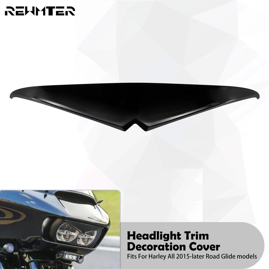 VC Motorcycle Headlight Trim Cover For Harley Touring Road Glide Special 2015-2023 Headlamp Eyebrow 