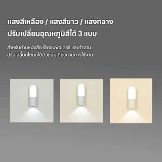 ✨ไฟกลางคืนเซนเซอร์อัจฉริยะ LED เปลี่ยนได้3สี ลดเพิ่มแสงได้โคมไฟติดผนังเซนเซอร์ ชาร์จUSB ติดผนังไร้สาย