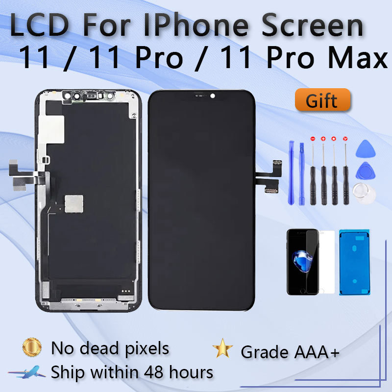 หน้าจอ OLED สําหรับ iPhone 11 PRO Max จอแสดงผลเปลี่ยน TFT สําหรับ iPhone 11 Pro จอแสดงผล LCD Digitiz