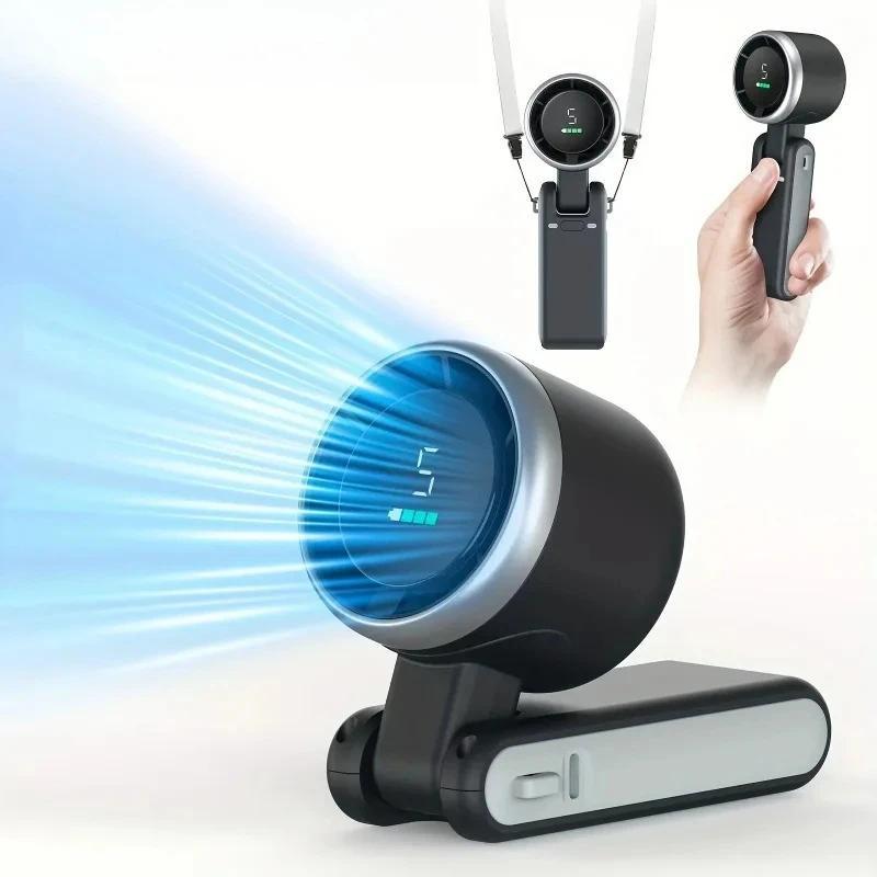 Summer Companion Fan, 5-speed, 3600mAh Rechargeable Lithium Battery, USB Charging, Travel Mini Fan h