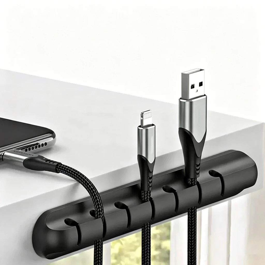 LoomLab ที่เก็บสายไฟ 3/5/7 รู จัดระเบียบสายไฟ ซิลิโคนจัดระเบียบสาย USB ที่จัดเก็บสาย คลิปหนีบสายเคเบิล