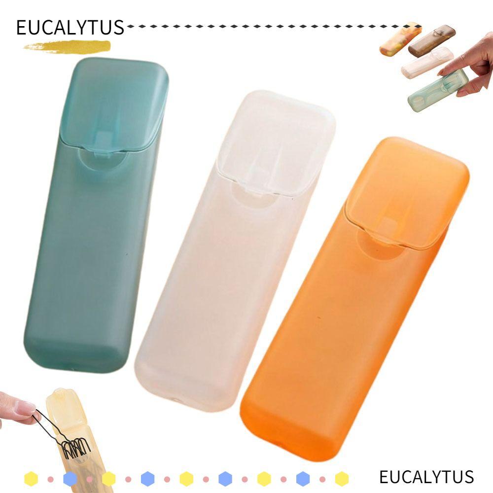 EUCALYTUSTH กล่องเก็บของขนาดเล็ก, กล่องไม้จิ้มฟันโปร่งใสแบบพกพา, การจําแนกประเภทสร้างสรรค์ชิ้นส่วนขนาดเล็ก Organizer ในครัวเรือน