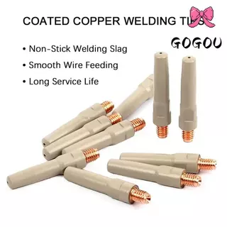GOGOU 1 ชิ้น MIG หัวฉีดเคล็ดลับ, 45 มิลลิเมตร 0.8/1.0/1.2 มิลลิเมตรเคล็ดลับการเชื่อม, เคลือบป้องกัน Conductive ทองแดงเชื่อมชิ้นส่วนเครื่องมือ