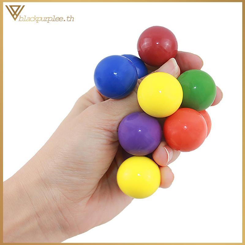 BPUR ลูกบอลคลายเครียดสีสันสดใสเด็กความวิตกกังวลลูกบอลป้องกันความเครียดของเล่นประสาทสัมผัสสําหรับผู้ใหญ่บีบลูกบอลความเครียดความวิตกกังวลบรรเทาของเล่น.