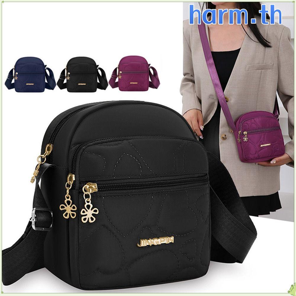 HARM Messengers Bag, Crossbody Multi-Channel Small Square Bags, Nylon Multifunctional Mobile Phone B