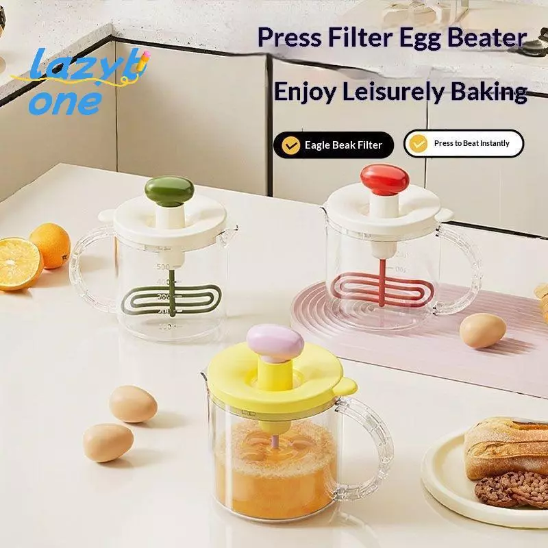 LZ-t Home Egg Cup Manual Press Egg Churn Cream Whipper thumbnail 7