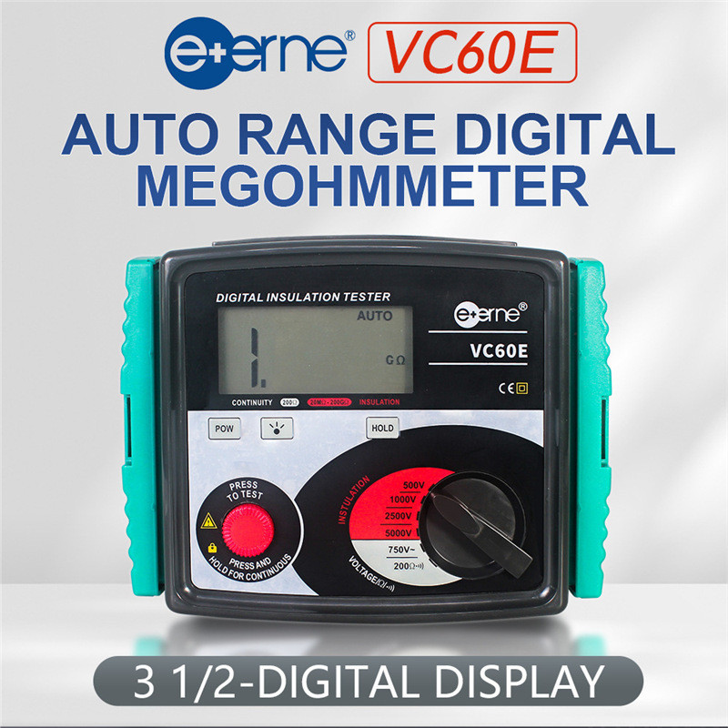 Yiwan Technology VC60E การวัดความต้านทาน Photovlusic Megometer เครื่องวัดดิจิตอลแรงดันสูง 5000V แหล่