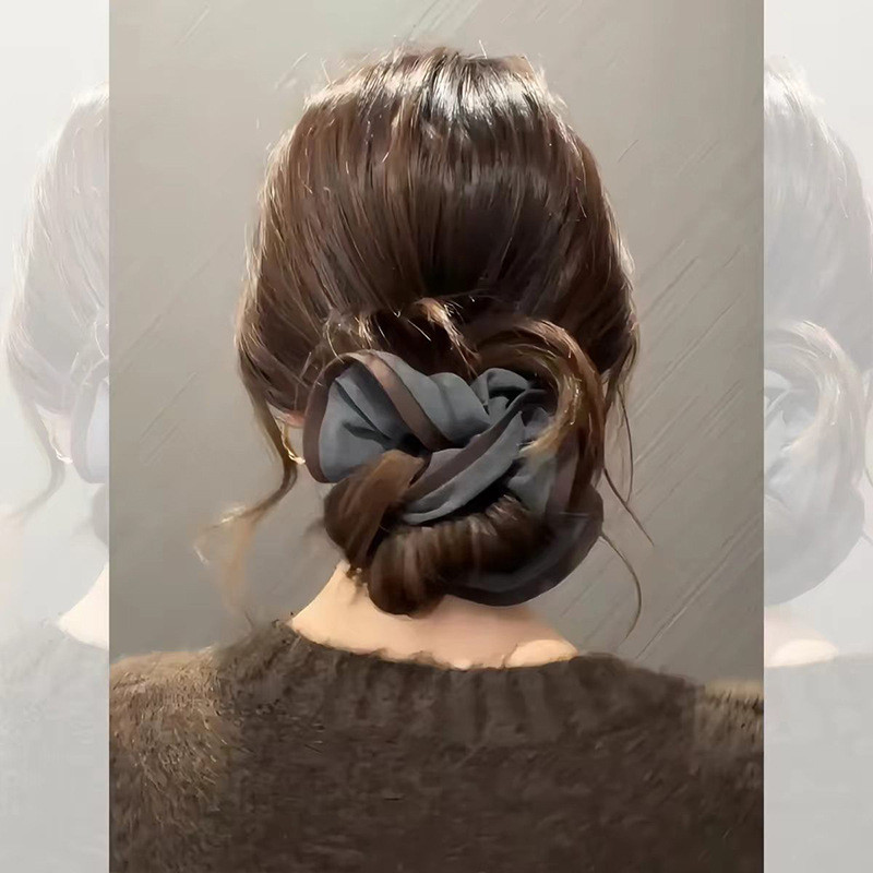สไตล์เกาหลีความคมชัดสี Scrunchy ผม Tie ขนาดใหญ่หัวดอกไม้ผม Tie หญิง 2026 สไตล์ใหม่ High-End Head Tie Ball เครื่องประดับผม