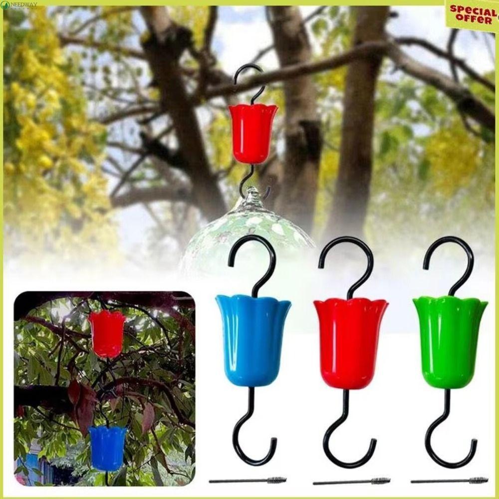 NEEDWAY 1/3 ชิ้น Anti-Ant Hook, Multifunctional Anti-Climb Ant Moat, Bird Feeder Hooks ทําความสะอาดง
