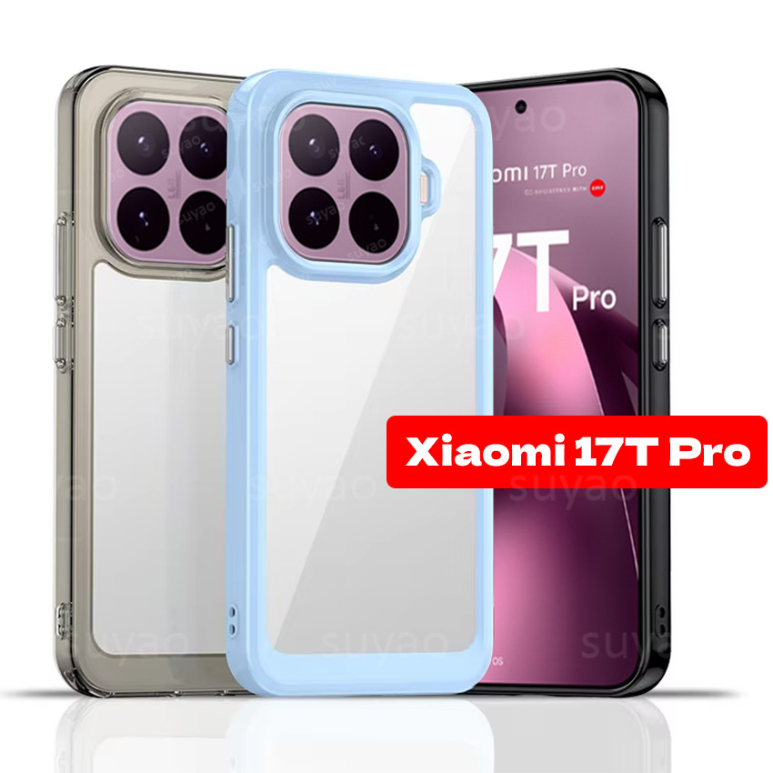 สําหรับ Xiaomi 17T Pro 17TPro 2026 เคสโทรศัพท์สีสันโปร่งใสปลอก Xiaomi17TPro Xiaomi17T Mi ซิลิโคน Hard Soft กรอบ Clear Soft Edge กันชนปกหลัง