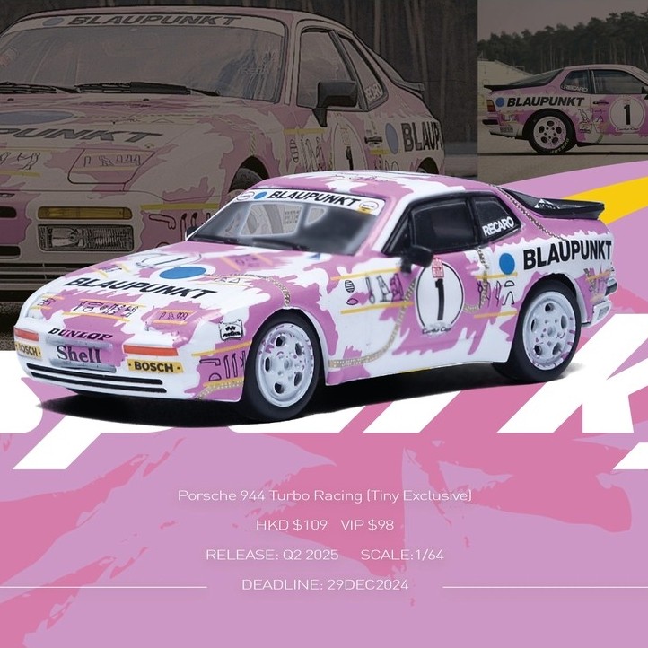 Sparky x Tiny Porsche 944 Turbo Racing (Tiny Exclusive) YO64015