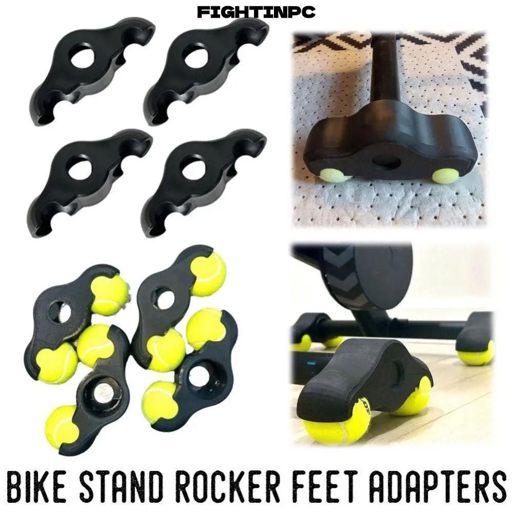 FIGHTINPC Bike Trainer Feet Pads, Stable Shock Absorbing Cycling Floor Protector, Tennis Ball ปรับ I