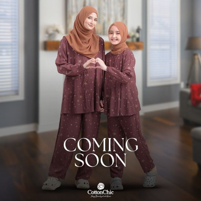 Estelle Pyjamas by Cotton Chic Rayon Pyjamas Printing Exclusive Motif ชุดนอนคู่รัก แม่และเด็กจัมโบ้