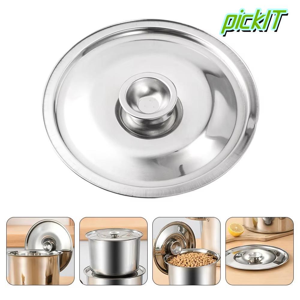 PICKITH ฝาหม้อกลม, สแตนเลส Thicken ฝาปิดหม้อ, 10-24 ซม.เปลี่ยน Universal Saucepan ฝาครอบอุปกรณ์ครัว