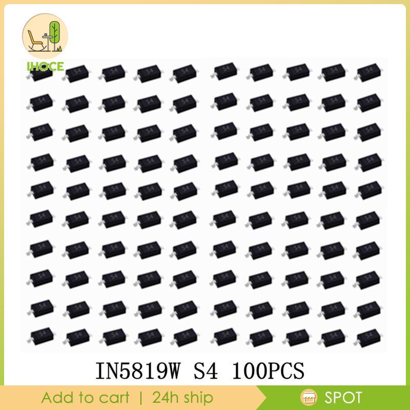 [Ihoce] 100x 1N5819W S4 SMD Schottky Diodes 40V 1A Sod-123 มืออาชีพประสิทธิภาพสูง