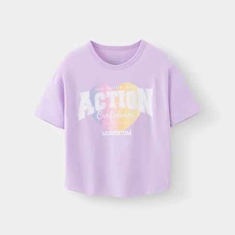เสื้อยืดคอปกไม่มีโปร่งสําหรับเด็กผู้หญิง (1-8 ขวบ) GTS25S014R - Wookids