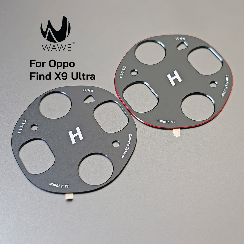 [ส่งจากกทม.] กันรอยเลนส์กล้อง Oppo Find X9 Ultra วัสดุแผ่นอลูมิเนียมขอบดำและขอบแดง ปกป้องกล้องตัวเทพ