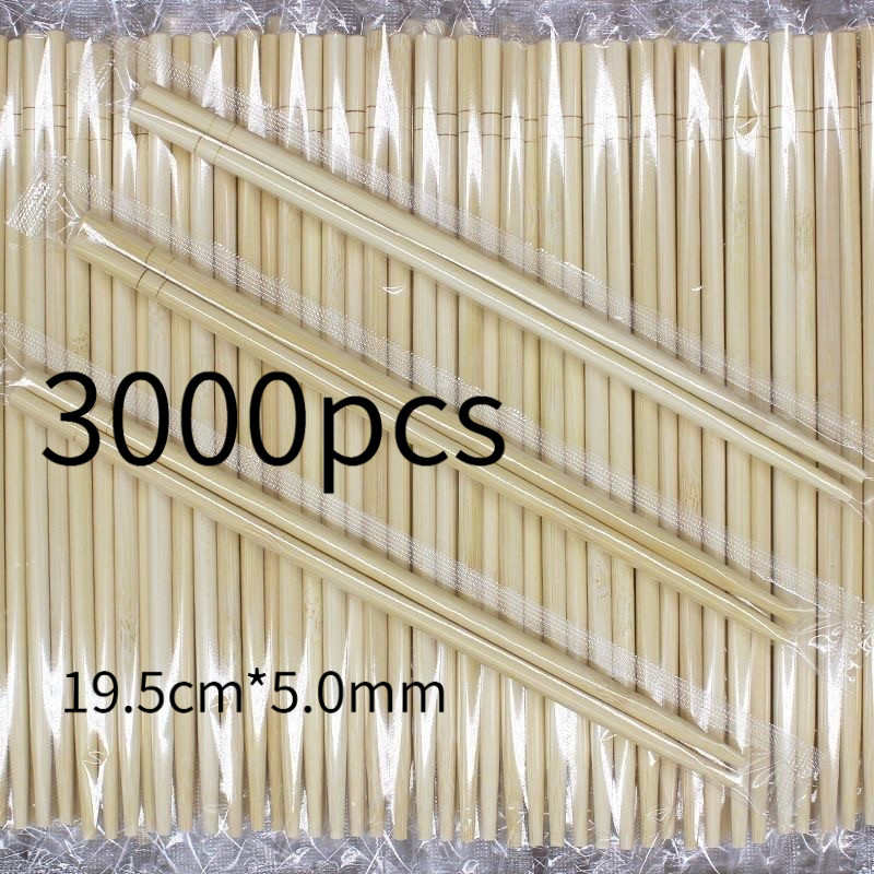 ตะเกียบไม้ไผ่ 19.5 ซม. x 5.0 มม. จํานวน3,000คู่ต่อกล่องขายส่งเหมาะสําหรับร้านอาหารซื้อกลับบ้านพิซซ่า