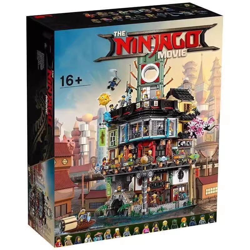 [ในสต็อก] Phantom Ninja City Headquarters 70620 ประกอบบล็อกตัวต่อขนาดใหญ่ประกอบของเล่นเพื่อการศึกษาข