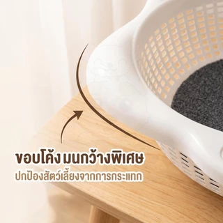 wen.W2 ตะกร้านอนแมวทรงตะกร้า พร้อมเบาะ PP ระบายอากาศ ที่นอนน้องแมวสีพื้น นุ่มสบาย ลดร้อน เหมาะสำหรับแมวทุกสายพันธุ์