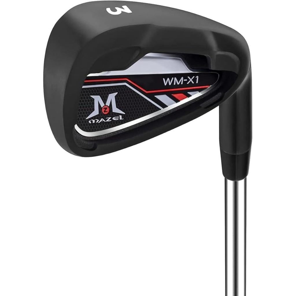MAZEL WM-X1/2 Men’s Golf Iron Single Club (1-9, PW, AW, SW), Steel/Graphite Shaft, S Flex, Right/Lef