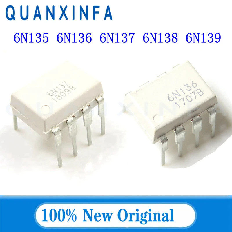 10PCS 6N135 6N136 6N137 6N138 6N139 DIP8 Optical Coupler 6N135M 6N136M 6N137M 6N138M 6N139M high-spe