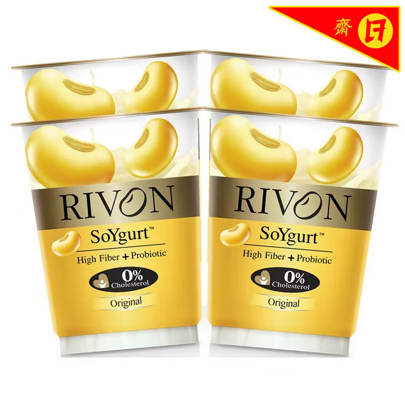 ริวองซอยโยเกิร์ตรสออริจินัล 130กรัม แพค4 Rivon Soy Yogurt Original Flavour 130g. Pack4 [หมายเลขบาร์โค้ด 8852512701515 ]