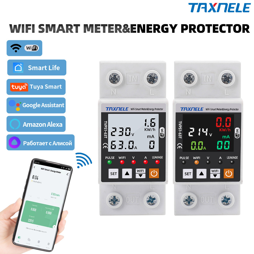 YK เติมเงิน WiFi สมาร์ท Earth Leakage ป้องกันแรงดันไฟฟ้า Circuit Breaker Power kWh Meter