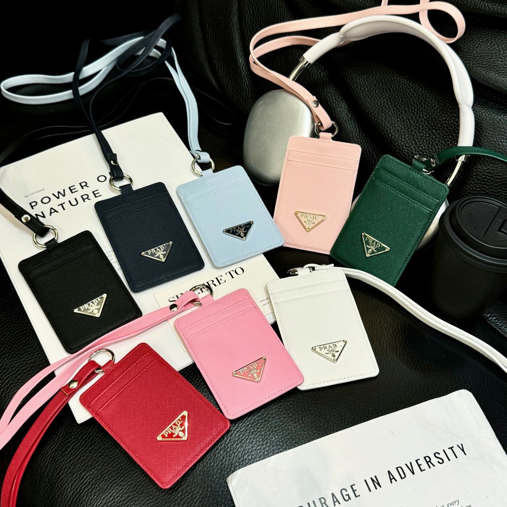Street Wear P Label High-End Light Luxury Card Holder ID Holder Work Permit Leather Work Card Holder
