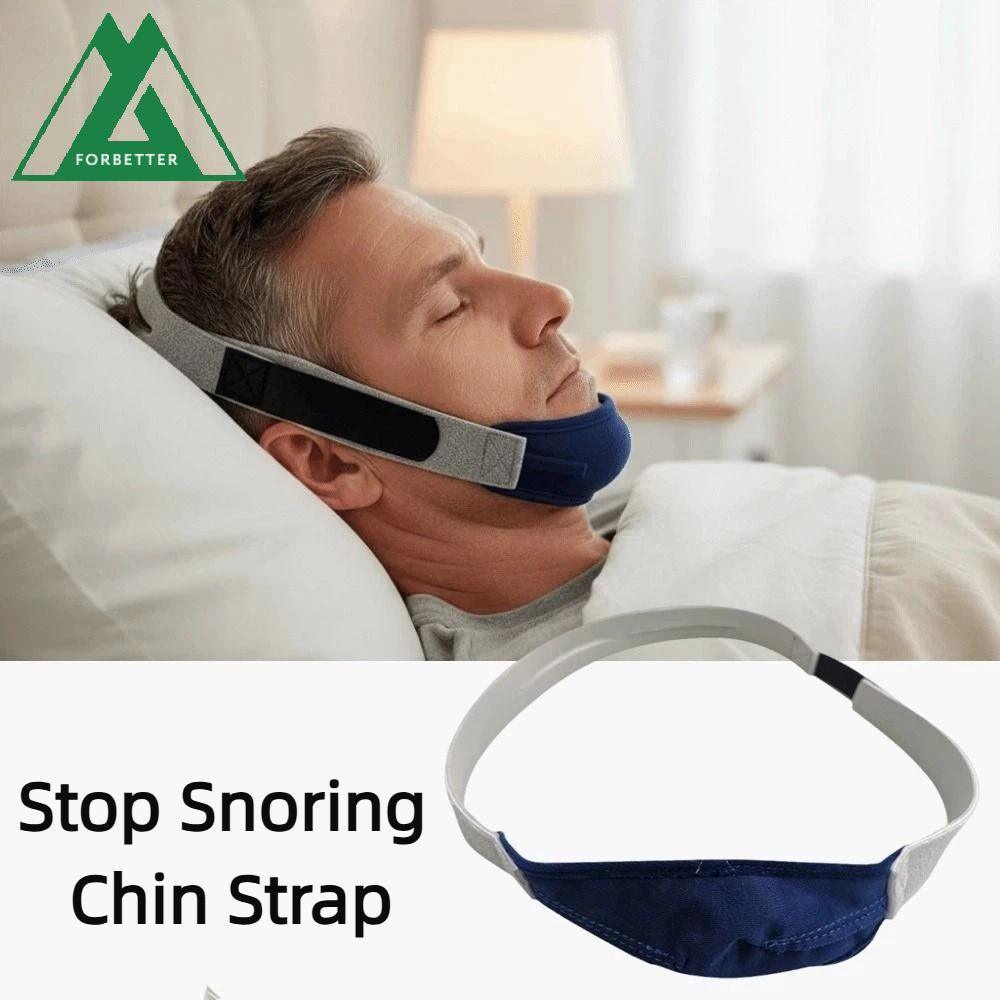 FORBETTER เข็มขัดป้องกันการนอนกรน, น้ําหนักเบา Breathable หยุด Snoring สายรัดคาง, ปากหายใจ Band ปรับสบายยืดหยุ่น Chin สายรัดรองรับปรับปรุง Sleeping