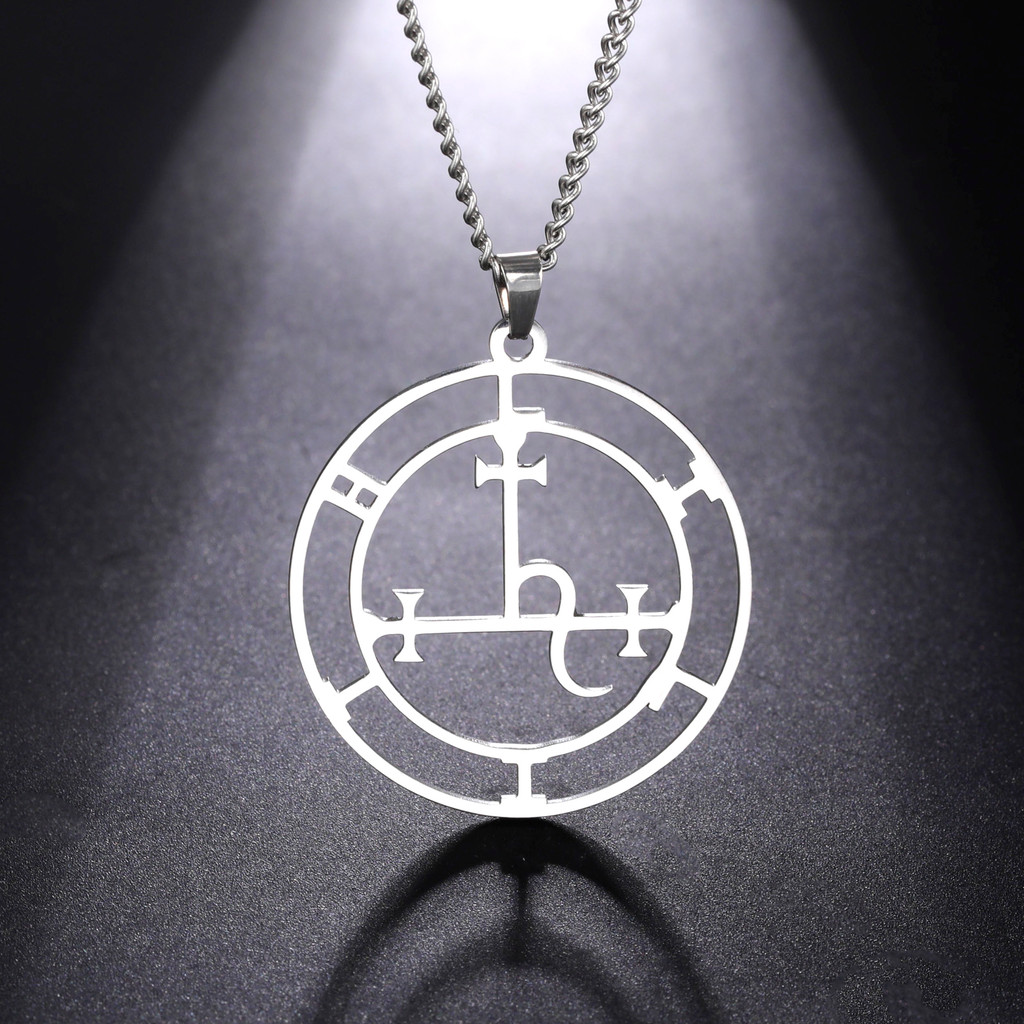 SKYRIM Lilith Sigil จี้สร้อยคอ Pagan Amulet Mythology สแตนเลส Wiccan เครื่องประดับ Witchcraft Magickal ของขวัญ