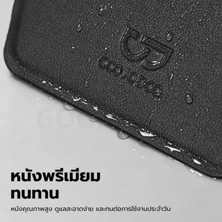 GOOJODOQ 2-in-1 Card Wallet Magnetic Bracket หนังทนต่อการสึกหรอสามช่องใส่การ์ด