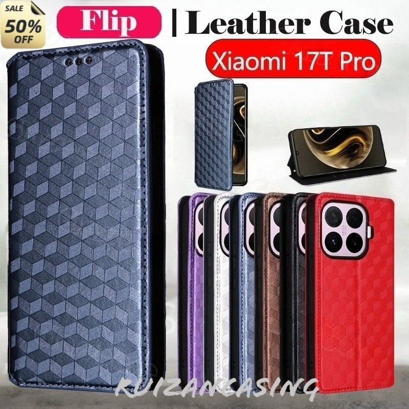 เคสโทรศัพท์สําหรับ Xiaomi 17T Pro 4G 5G 2026 Xiaomi17TPro ช่องเสียบการ์ดหนังกระเป๋าสตางค์วงเล็บปลอกกันกระแทกฝาครอบป้องกัน